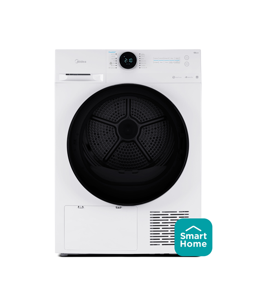 Midea, Dryer Machine, MD200H80BW/W-HR, Energy efficiency class C, Front loading, 8 kg, LED, Depth 60 cm, Wi-Fi, White