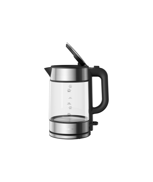Veekeetja Xiaomi Electric Glass EU Electric, 2200 W, 1.7 L, Glass, 360° rotational base, Black/Stainless Steel