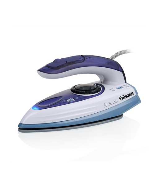 Tristar, Travel Steam Iron, ST-8152, Steam Iron, 1000 W, Water tank capacity 60 ml, Continuous steam 15 g/min, Blue