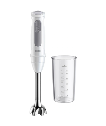 Braun, Hand Blender, MQ50001MWH, Hand Blender, 1000 W, Jar material BPA free, Jar capacity 0.6 L, White