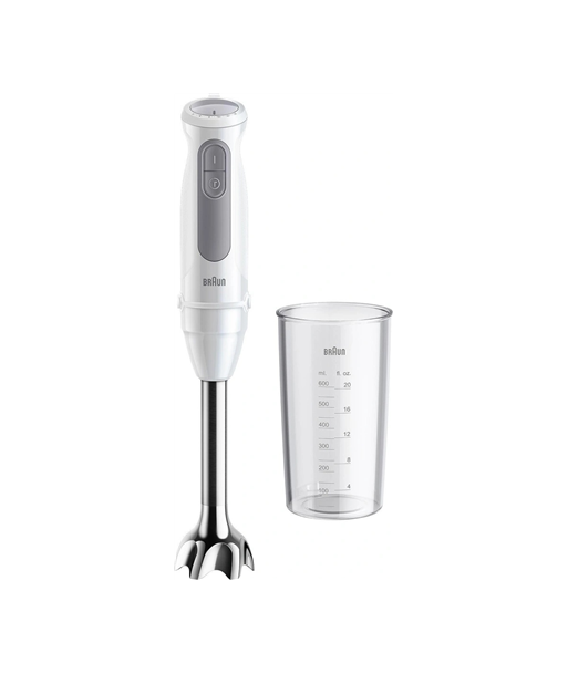 Braun, Hand Blender, MQ50001MWH, Hand Blender, 1000 W, Jar material BPA free, Jar capacity 0.6 L, White