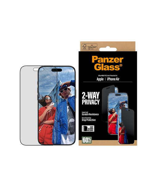 PanzerGlass Screen protector, Apple, iPhone Air, Glass, Transparent, Ultra-Wide Fit w. EasyAligner