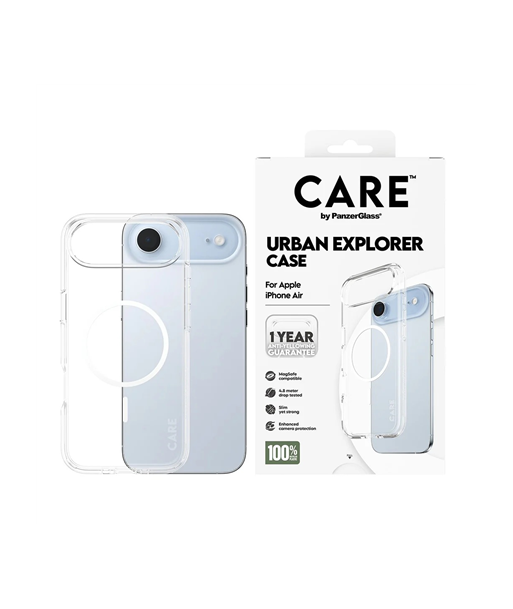 PanzerGlass Back cover, Apple, iPhone Air, Recycled plastic, Transparent, Urban Explorer w. White MagSafe