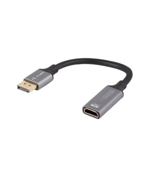 Lanberg Displayport (M)--HDMI(F) Adapter 8K on cable 20cm, Silver