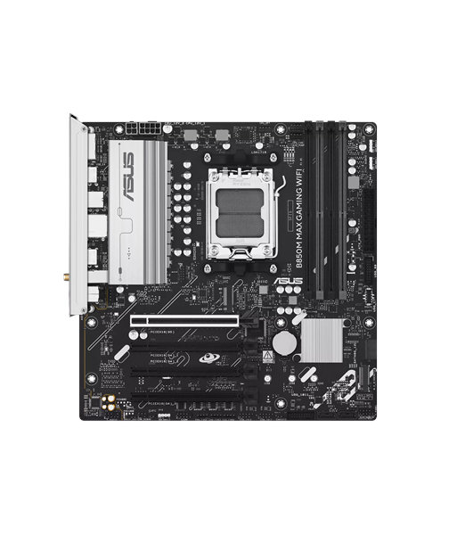 Asus B850M MAX GAMING WIFI, Processor family AMD, Processor socket AM5, DDR5, Supported hard disk drive interfaces SATA, M.2