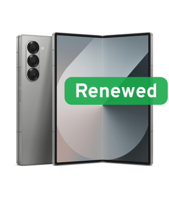 Grade A, Samsung Galaxy Z Fold 6, 7.6" Foldable AMOLED, 5G, 256GB, Silver Shadow, Android, Samsung Renewed