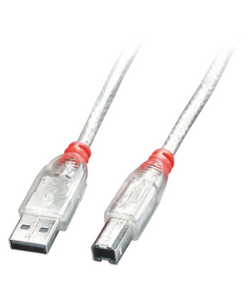 CABLE USB2 A-B 2M/TRANSPARENT 41753 LINDY