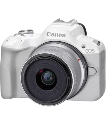 Canon, EOS R50 WH + RF-S 18-45mm F4.5-6.3 IS STM (SIP), Megapixel 24.2 MP, Image stabilizer, ISO sensitivity (max) 32000