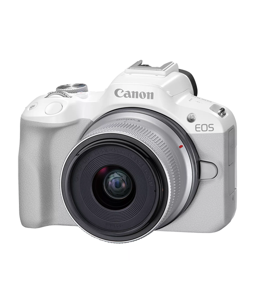 Canon, EOS R50 WH + RF-S 18-45mm F4.5-6.3 IS STM (SIP), Megapixel 24.2 MP, Image stabilizer, ISO sensitivity (max) 32000