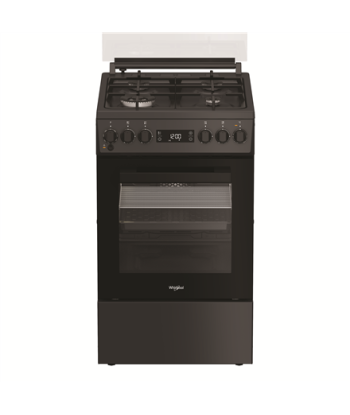 Whirlpool, W5G8LMSWTA, Hob type Gas, Oven type Electric, Anthracite, Width 50 cm, Depth 60 cm, 60 L