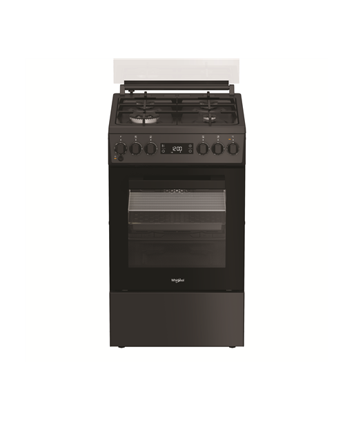 Pliit Whirlpool, W5G8LMSWTA, Hob type Gas, Oven type Electric, Anthracite, Width 50 cm, Depth 60 cm, 60 L