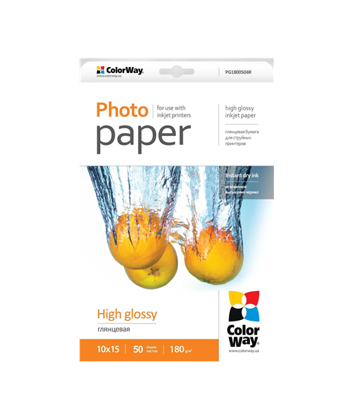 180 g/m² | 10x15 | High Glossy Photo Paper