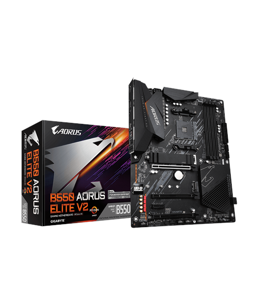 Gigabyte B550 AORUS ELITE V2 1.0 Processor family AMD, Processor socket AM4, DDR4 DIMM, Memory slots 2, Chipset AMD B, ATX