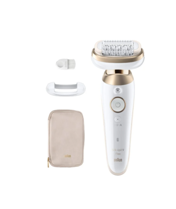 Braun, 9-011 3D Silk-epil 9 Flex, Operating time (max) 50 min, Number of power levels 2, Wet & Dry, White/Gold