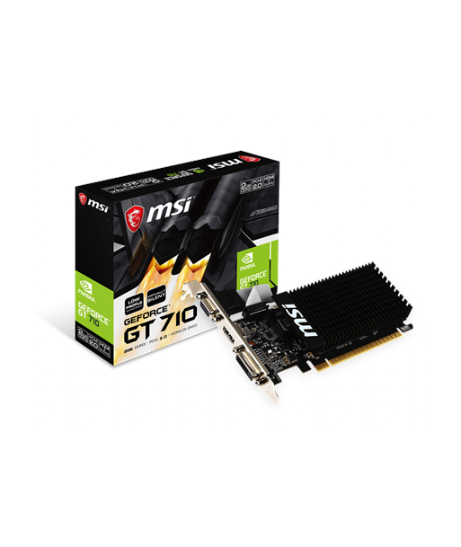MSI, GT 710 2GD3H LP, NVIDIA, 2 GB, GeForce GT 710, DDR3, DVI-D ports quantity 1, HDMI ports quantity 1, PCI Express 2.0 x16