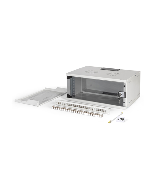 Digitus SOHO Pro network set, 483 mm (19"), 4U, 540 x 400 mm | DN-49200-SET | Light Grey