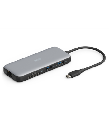 Digitus USB-C docking station, 8-port, DA-70915, Ethernet LAN (RJ-45) ports 1, HDMI ports quantity 2