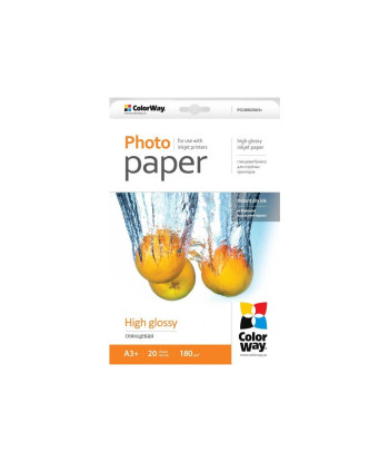 ColorWay PrintPro High Glossy Photo Paper, A3, 180g/m, 100 sheets
