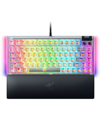 Mehaaniline klaviatuur Razer Hot-swappable, BlackWidow V4 75%, Gaming Keyboard, Wired, US, Phantom White Edition, USB
