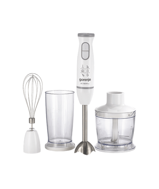 Gorenje, Blender, HBC564QW, Hand Blender, 560 W, Number of speeds Variable, Chopper, White