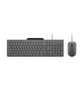 Lenovo Accessories 310 USB-A Wired Combo - US English, Lenovo Keyboard and Mouse, Wired with Phone holder, EN