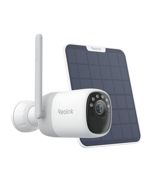 Reolink Wireless Pan & Tilt Long Lasting Solar/Battery Camera with Spotlights, Altas Series B630 with Solar Panel, Bullet, 4