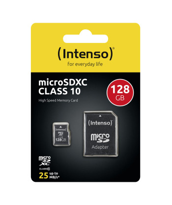 MEMORY MICRO SDXC 128GB C10/W/ADAPTER 3413491 INTENSO