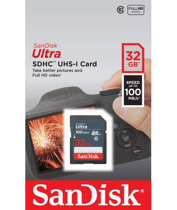 SanDisk SDHC 32GB UHS‑I mälukaart SDSDUNR‑032G‑GN3IN