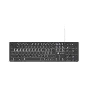 Natec Keyboard, Herring Glow, US, Backlit, Wired, White | Natec
