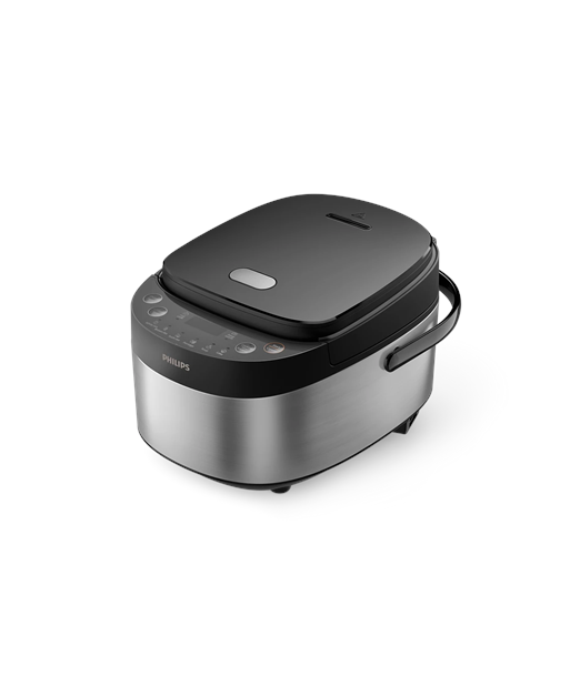 Philips Mini rice cooker, HD3093/80 3000 series, 600 W, 0.85 L, Number of programs 8, Black/Stainless Steel