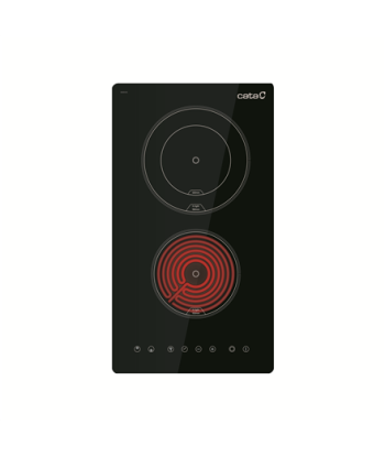 Pliidiplaat CATA, TD 3002 BK, Vitroceramic, Number of burners/cooking zones 2, Touch, Timer, Black