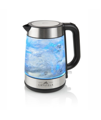 ETA ETA615390000 Standard kettle, Glass, Stainless steel/Black, 2200 W, 360° rotational base, 1.7 L