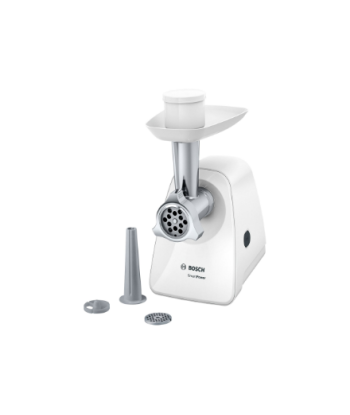 ?Bosch, SmartPower, MFW2510W, White, 350 W, Number of speeds 1, 2 Discs: 3.8 and 8 mm, Sausage filler accessory.