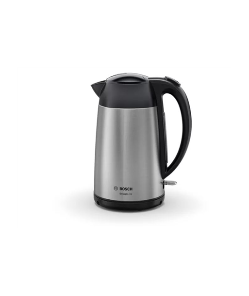 Bosch, DesignLine TWK3P420, Electric, 2400 W, 1.7 L, Stainless steel, 360° rotational base, Stainless steel/Black