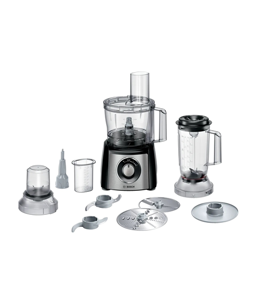 Bosch, Food Processor MultiTalent 3 Plus, MCM3PM386, 900 W, Number of speeds 2, Bowl capacity 2.3 L, Black/Stainless steel