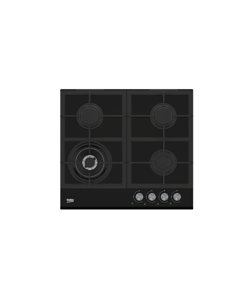 BEKO HILW64235S Gaasipliidiplaat 4 Põletit Pöördnupud Must