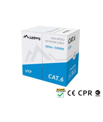 Lanberg | LAN Cable Cat.6 UTP Solid CU CPR + Fluke Passed | LCU6-11CU-0305-S