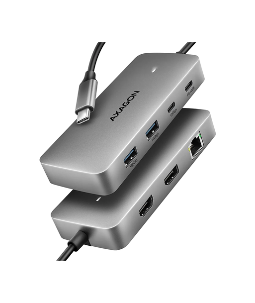 AXAGON USB-C 10Gbps DUAL 4K DISPLAY 7in1 hub | HMC-CUB83X2