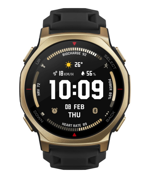 Amazfit T‑Rex 3 Pro Smartwatch 44mm BlackGold Rugged GPS Fitness Watch by Huami