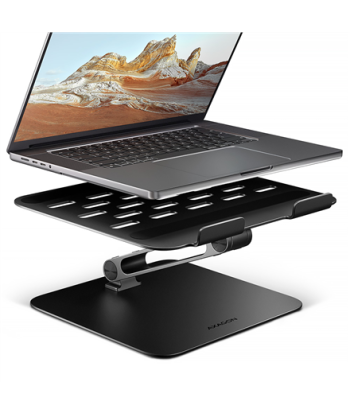 AXAGON STND-LQB stand for notebooks and tablets, Adjustable Height, Angle, 10-17.3", Maximum weight (capacity) 5 kg, Black