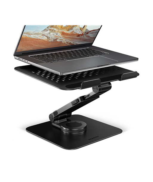 AXAGON STND-LRB stand with 360° rotation for laptops and tablets, Adjustable Height, Angle, 10-17.3", Maximum weight