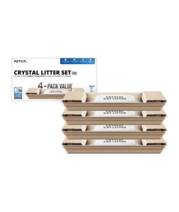 PETKIT Crystal Litter for Purobot Crystal Duo 4 Bags High‑Absorption Silica Cat Litter