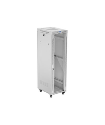 Lanberg, Rack cabinet 19" free-standing 42U/600x800 (flat pack) with glass door, LCD, FF01-6842-12SL, Grey