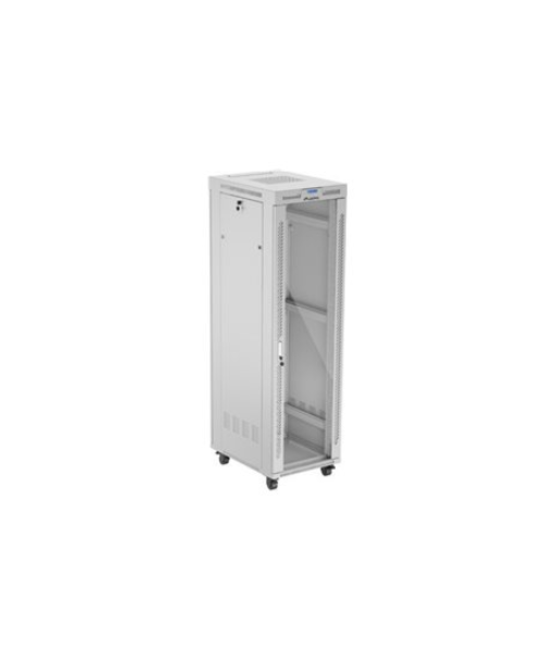 Lanberg, Rack cabinet 19" free-standing 42U/600x800 (flat pack) with glass door, LCD, FF01-6842-12SL, Grey
