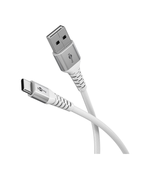 Goobay USB-C to USB-A Supersoft Textile Cable with Metal Plugs | 74530