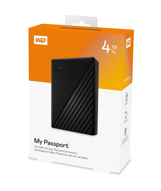 WD My Passport 2.5" 4TB External Hard Drive Black