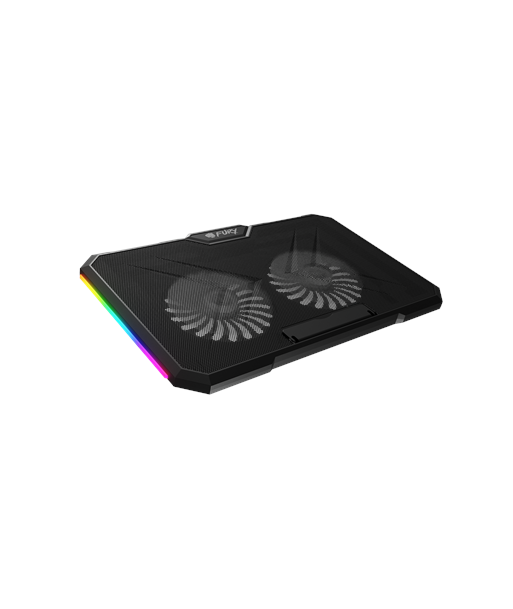 Genesis Laptop Cooler Cooling Pad Fury Gunbai G3 Fans, RGB LED Light, 2 USB, 14.1-17.3"