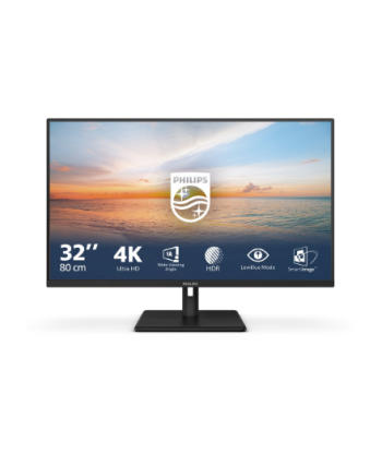 Philips, 32E1N1800LA/00, 31.5", VA, 16:9, 60 Hz, 4 ms, 3840 x 2160 pixels, 300 cd/m², HDMI ports quantity 2