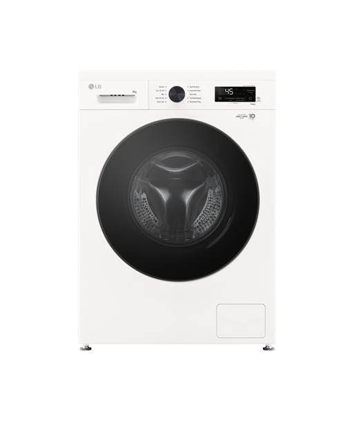 Pesumasin LG F4X1009NWB, A, Front loading, Washing capacity 9 kg, Depth 55 cm, 1400 RPM, White | LG