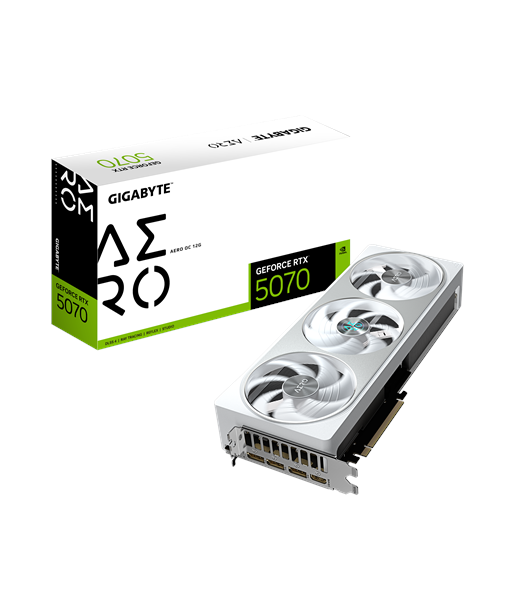 Gigabyte GeForce RTX 5070 AERO OC 12G, NVIDIA, 12 GB, GeForce RTX 5070, HDMI ports quantity 1, PCI-E 5.0